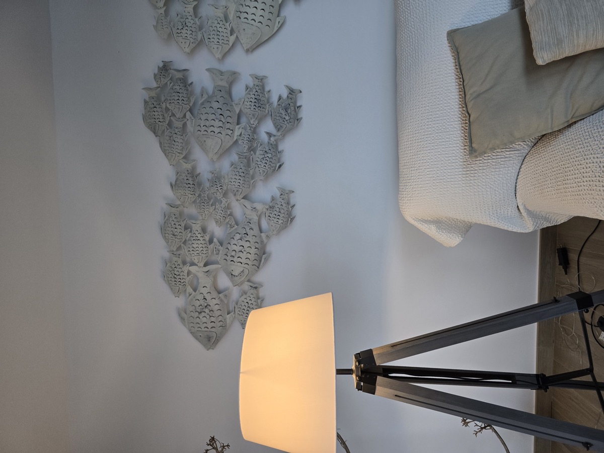 Villa living room decorative fish wall art detail